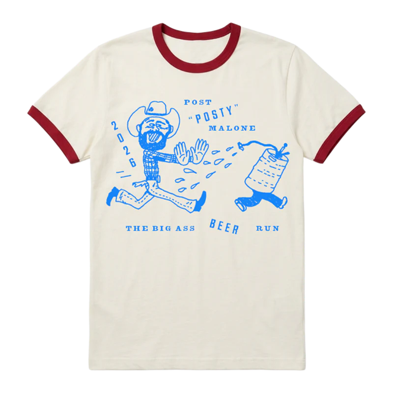 Post Malone Merch - Beer Run Ringer T-Shirt