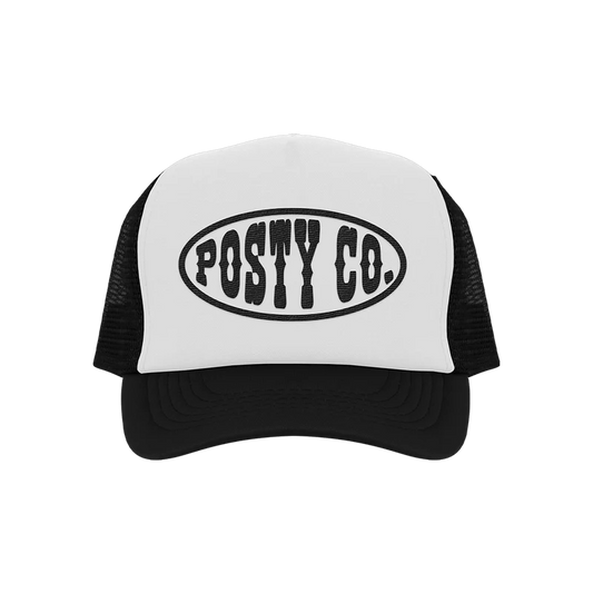 Post Malone Tour Merch - Posty Co Trucker Hat Black