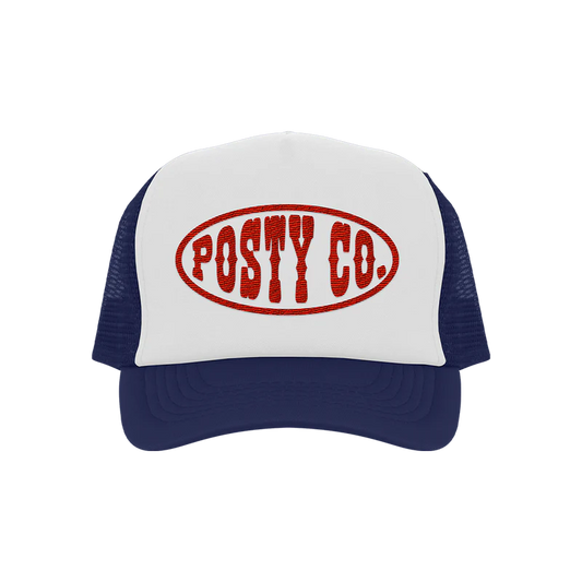 Post Malone Tour Merch - Posty Co Trucker Hat Navy