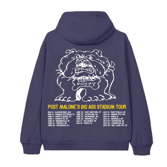 Post Malone Merch - Posty Bulldog Zip Hoodie